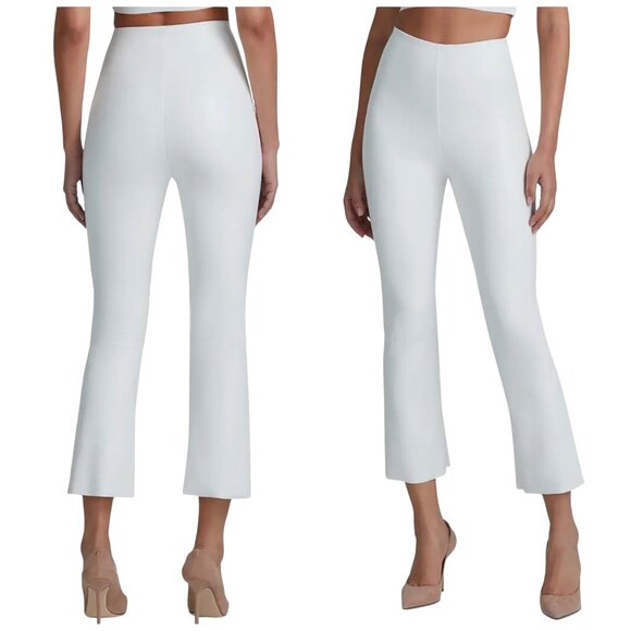 Commando White Faux Leather Pull-On Flare Pants Size Small - Picture 1 of 6